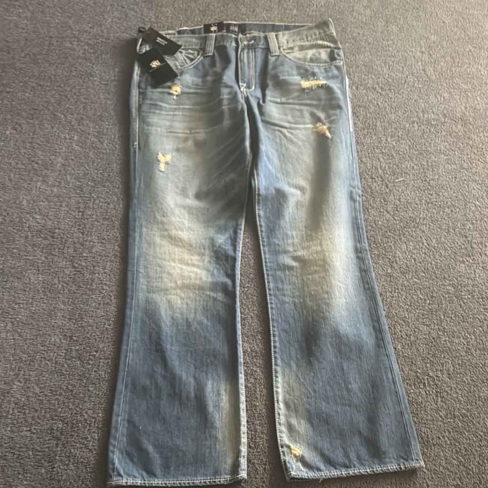 Rock & Republic Blue Distressed Bootcut Jeans